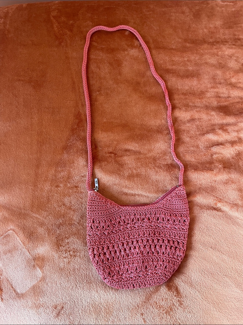 The Sak burnt orange  Crochet Crossbody Bag